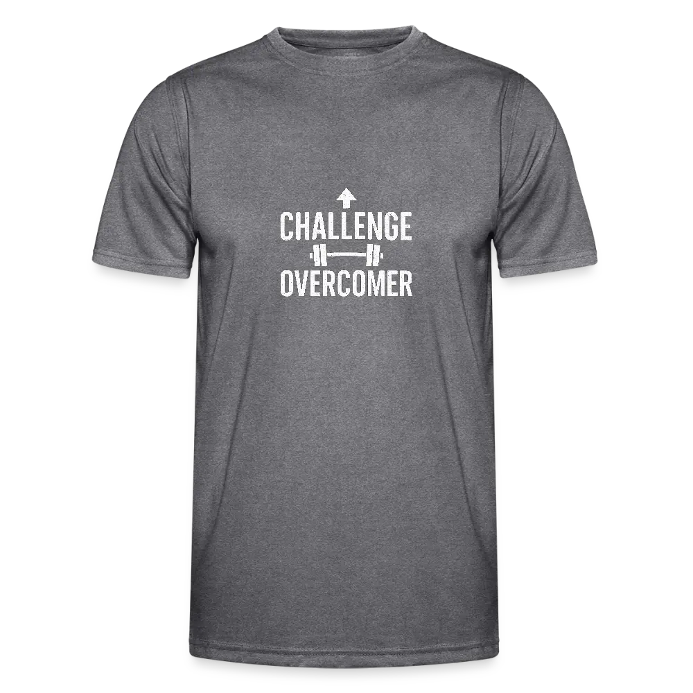 Männer Funktions-T-Shirt - Challenge Overcomer - dunkle Melange