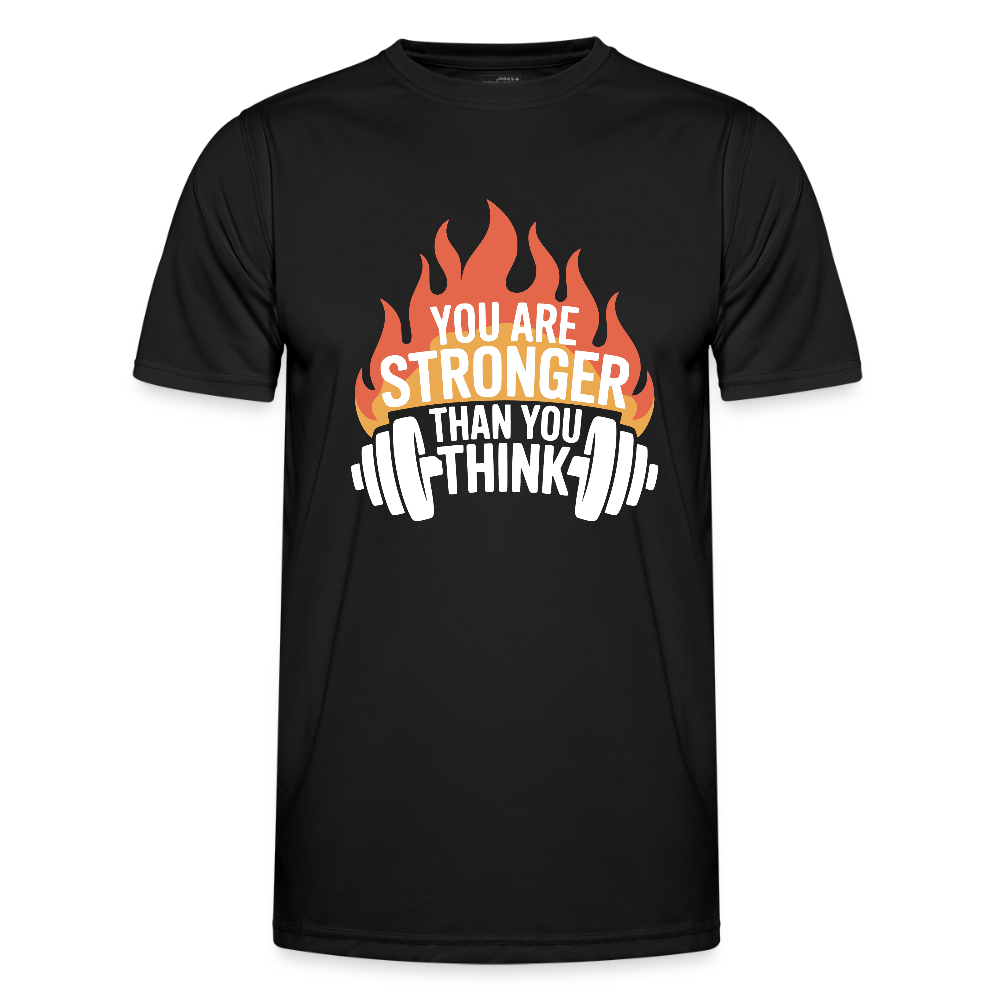 Männer Funktions-T-Shirt - You are stronger than you think - Schwarz