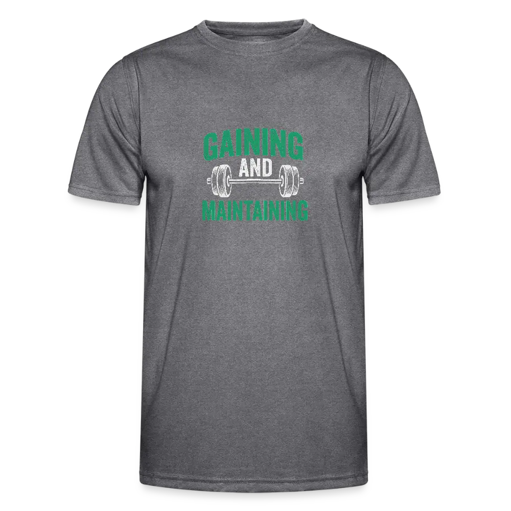 Männer Funktions-T-Shirt - Gaining And Maintaining - dunkle Melange