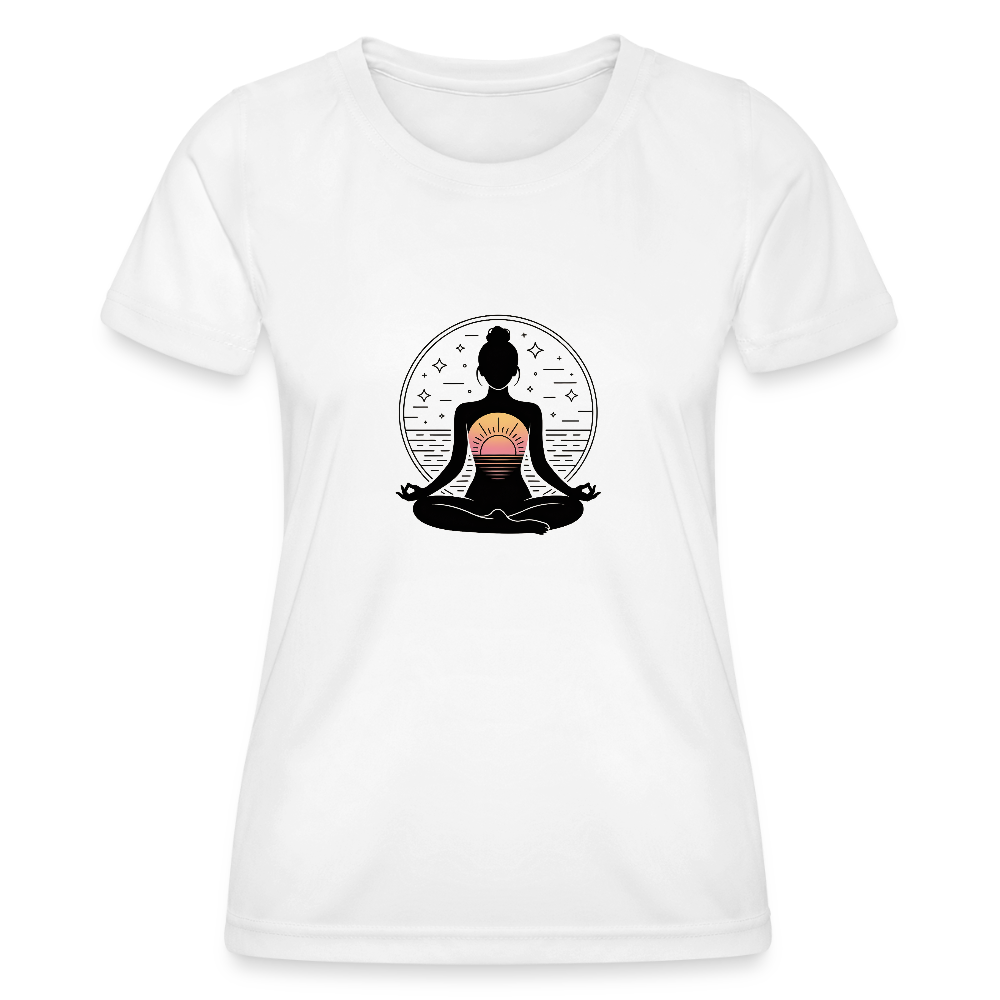 Frauen Premium Funktions-T-Shirt - Yoga 01 - Weiß