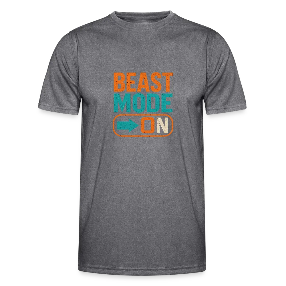 Männer Funktions-T-Shirt - Beast Mode On - dunkle Melange