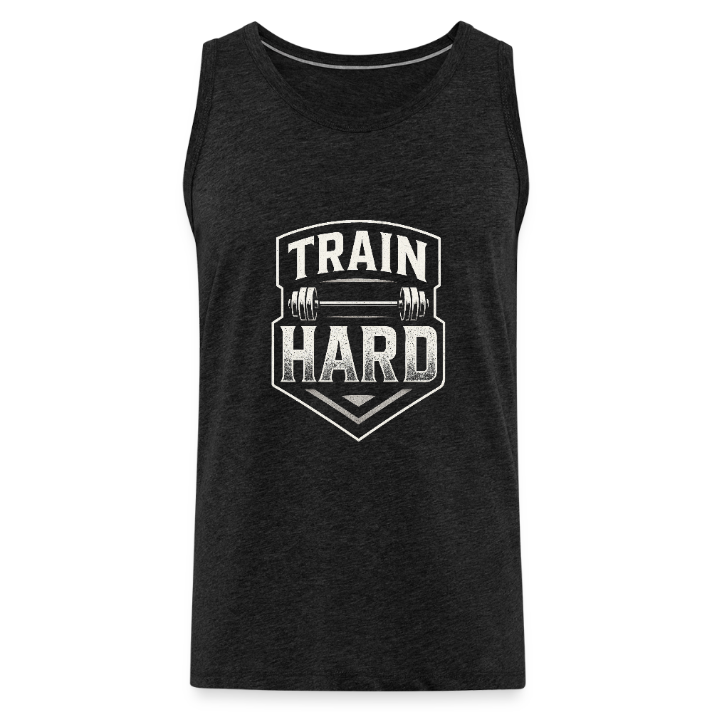 Männer Premium Tank Top - Train Hard - Anthrazit