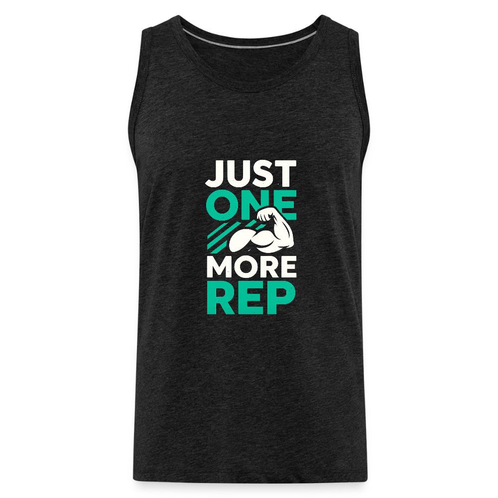 Männer Premium Tank Top - Just One More Rep - Anthrazit