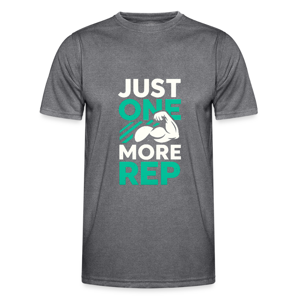 Männer Funktions-T-Shirt - Just One More Rep - dunkle Melange 