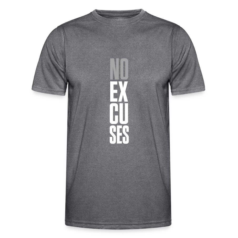Männer Funktions-T-Shirt - No Excuses - dunkle Melange 