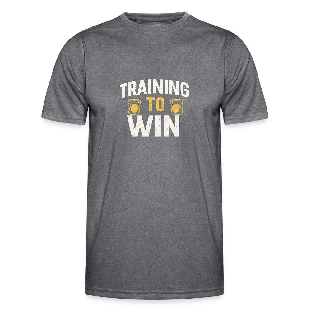 Männer Funktions-T-Shirt - Training To Win - dunkle Melange 