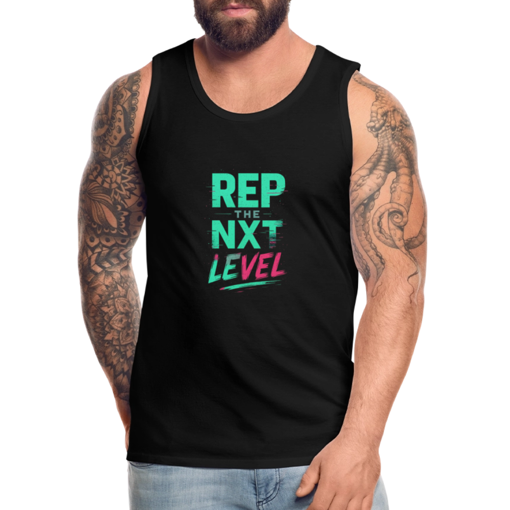 Männer Premium Tank Top - Rep The Next Level - Schwarz