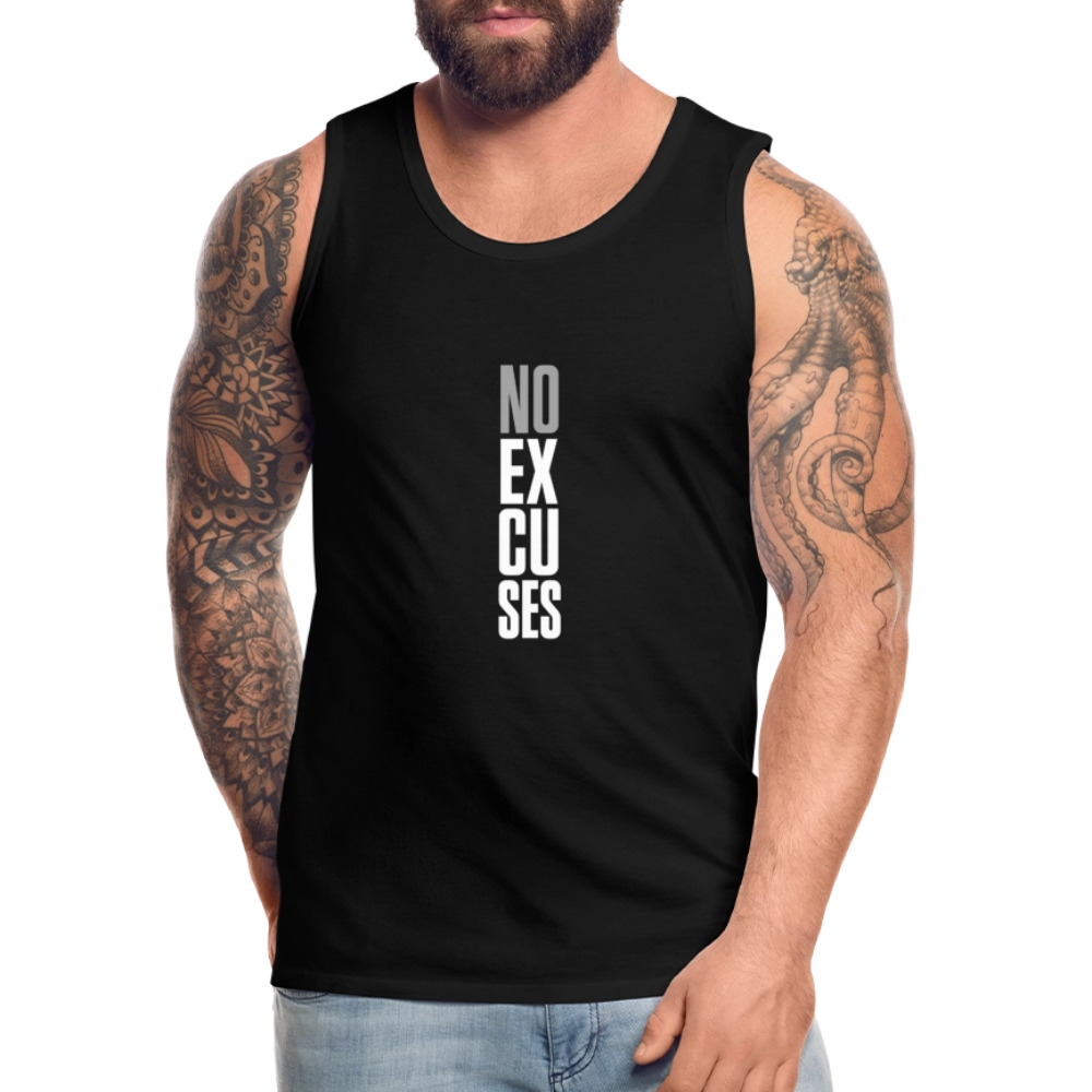 Männer Premium Tank Top - No Excuses - Schwarz