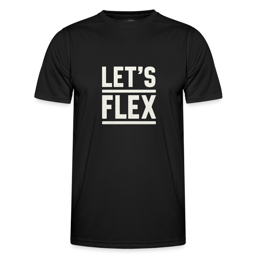 Männer Funktions-T-Shirt - Lets Flex - Schwarz
