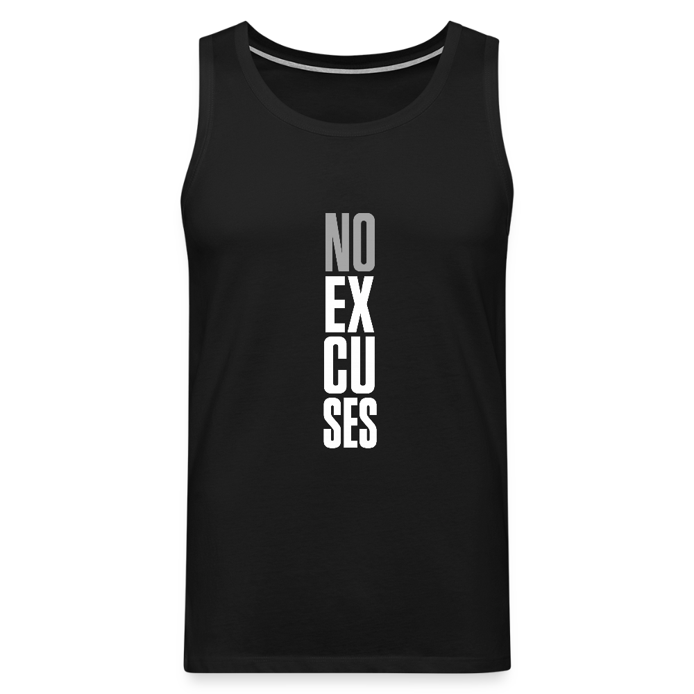 Männer Premium Tank Top - No Excuses - Schwarz