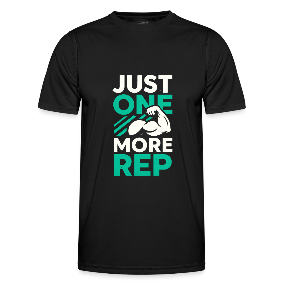 Männer Funktions-T-Shirt - Just One More Rep - Schwarz