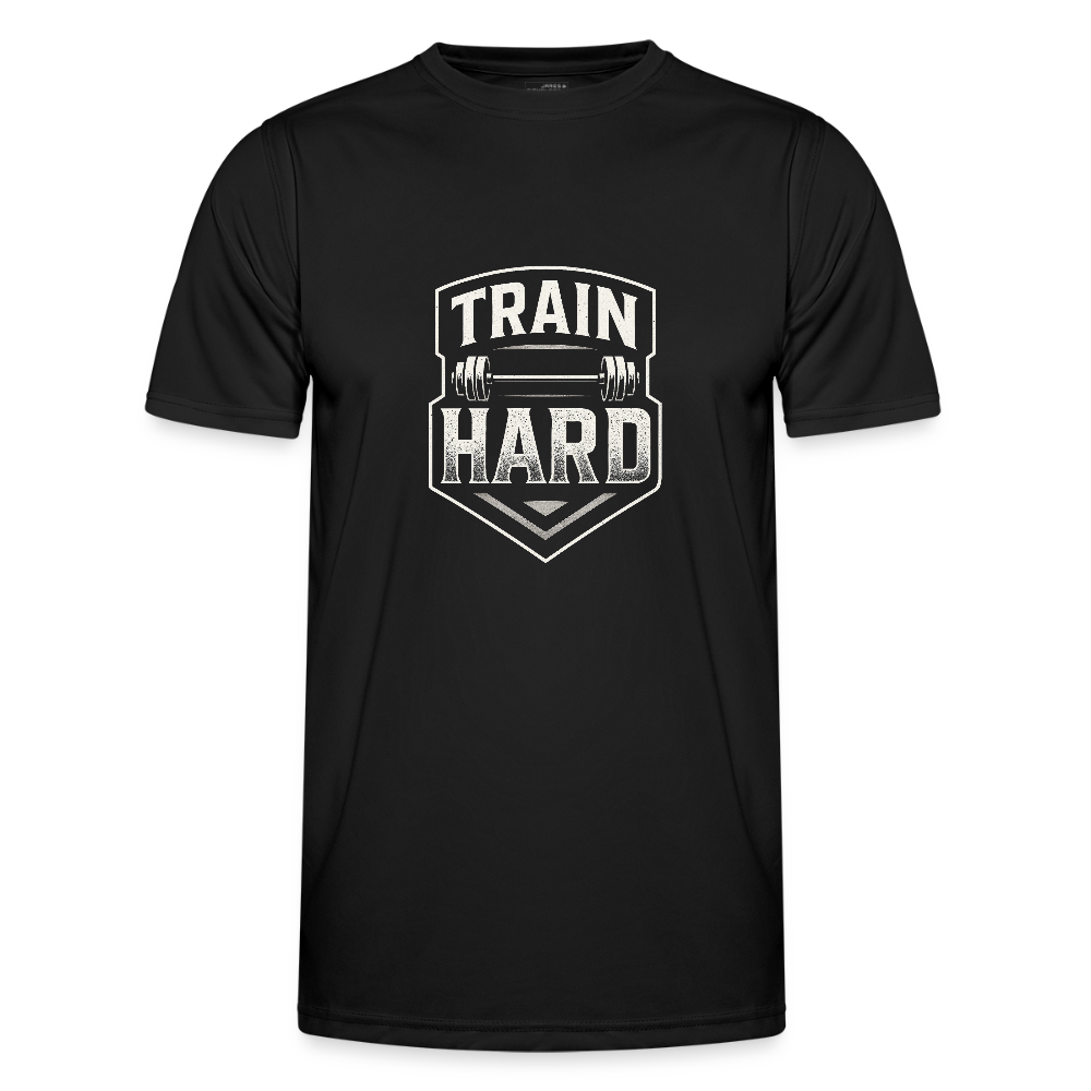 Männer Funktions-T-Shirt - Train Hard - Schwarz