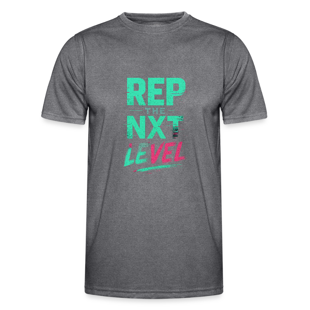 Männer Funktions-T-Shirt - Rep The Next Level - dunkle Melange 