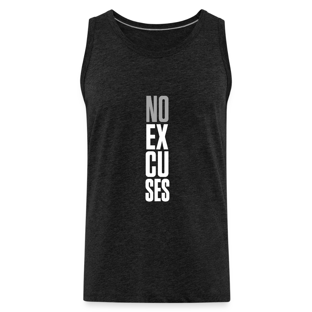 Männer Premium Tank Top - No Excuses - Anthrazit