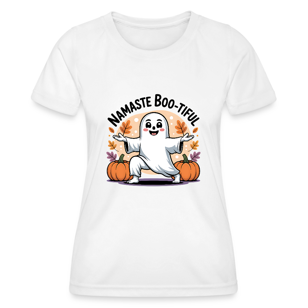 Frauen Premium Funktions-T-Shirt - Namaste Boo-tiful - Weiß