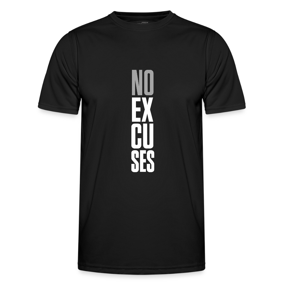Männer Funktions-T-Shirt - No Excuses - Schwarz