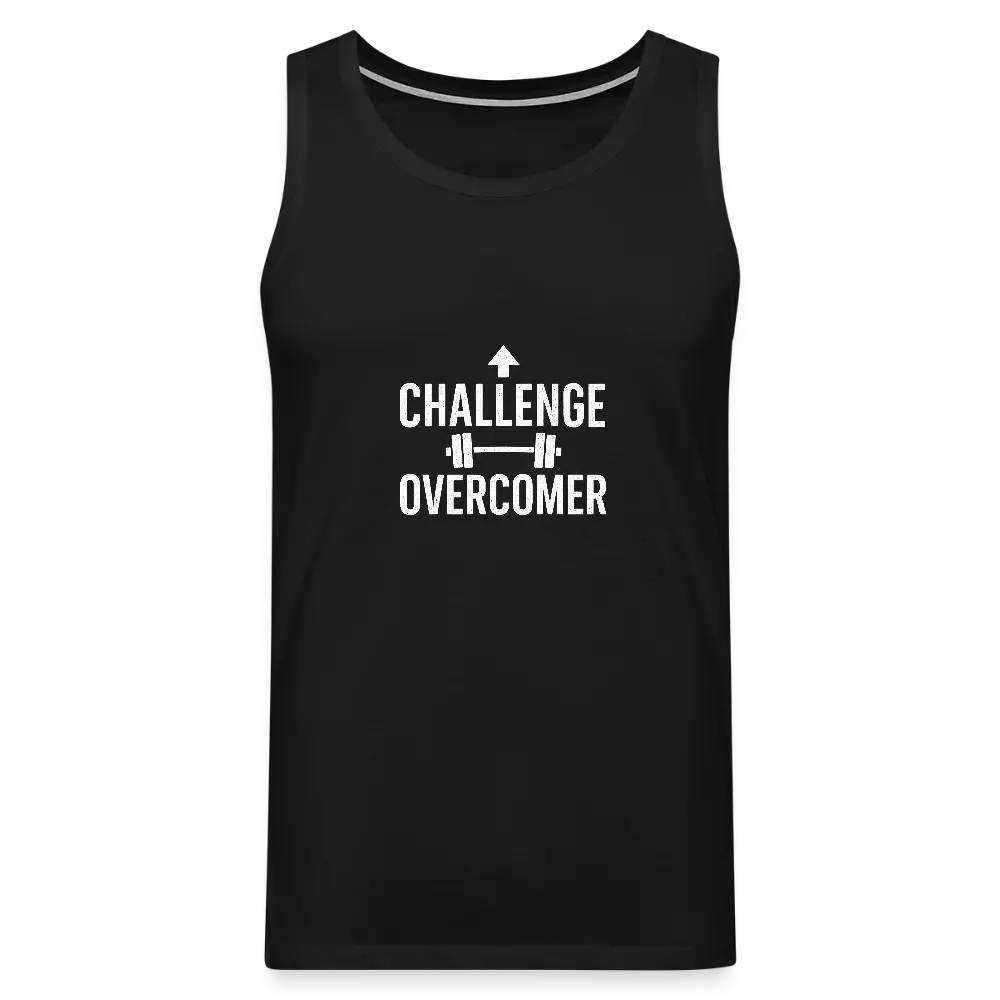 Männer Premium Tank Top - Challenge Overcomer - Schwarz