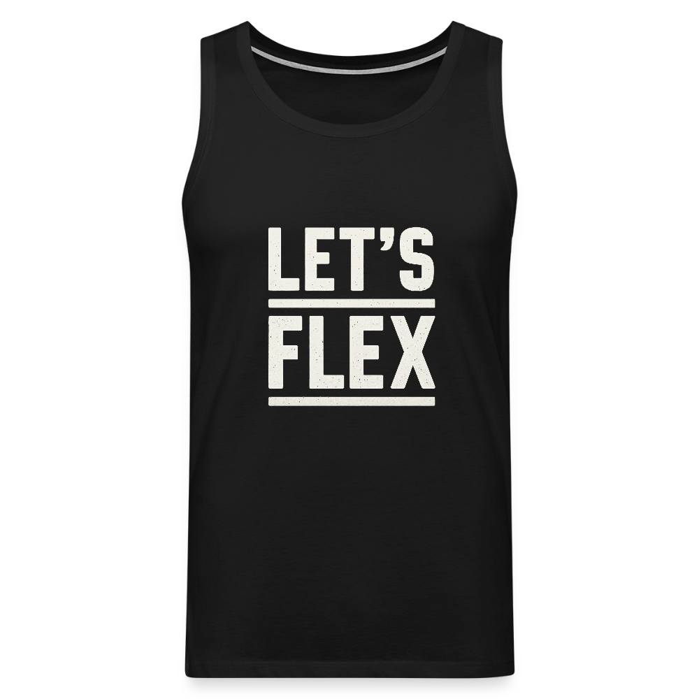Männer Premium Tank Top - Lets Flex - Schwarz