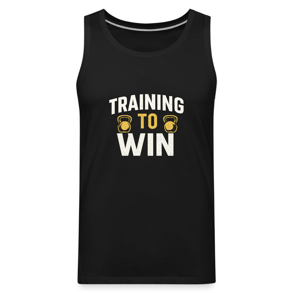 Männer Premium Tank Top - Training To Win - Schwarz