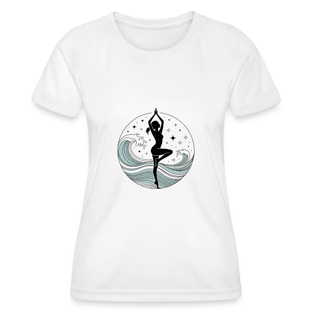 Frauen Premium Funktions-T-Shirt - Yoga 09 - Weiß